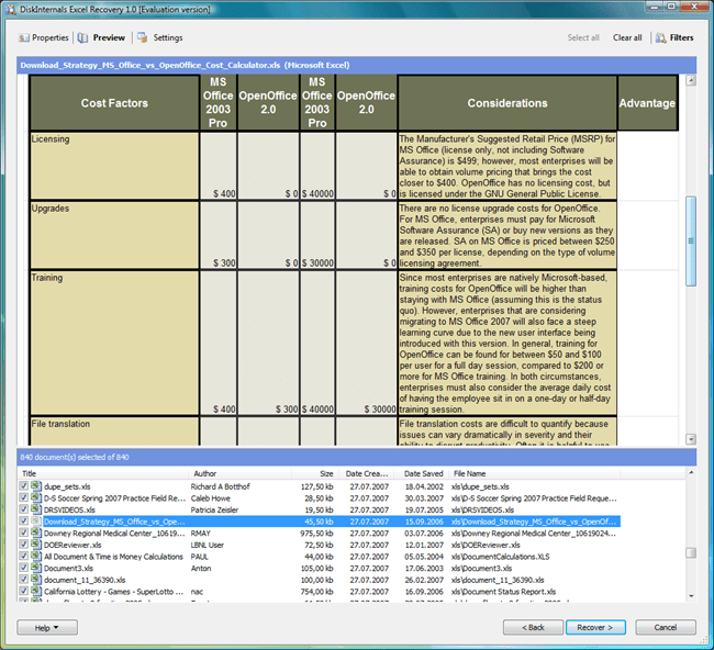 Magic Excel Recovery 4.6 for ipod download