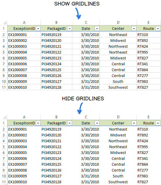 how to get rid of page lines in excel for mac