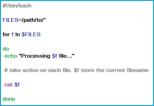 mac for loop files in directory