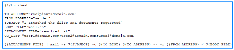 send mail command in linux