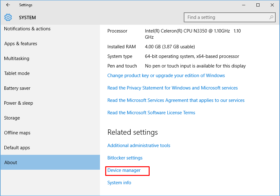 where is ram in device manager