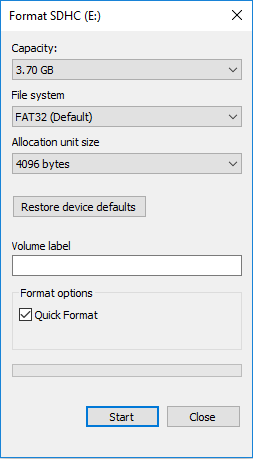 format 220 gb till fat32