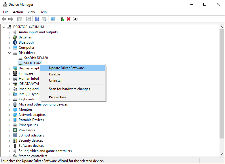 desktop sd card reader not working