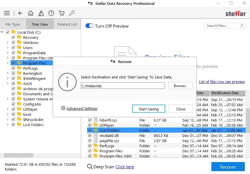 Stellar Data Recovery software restores your lost data