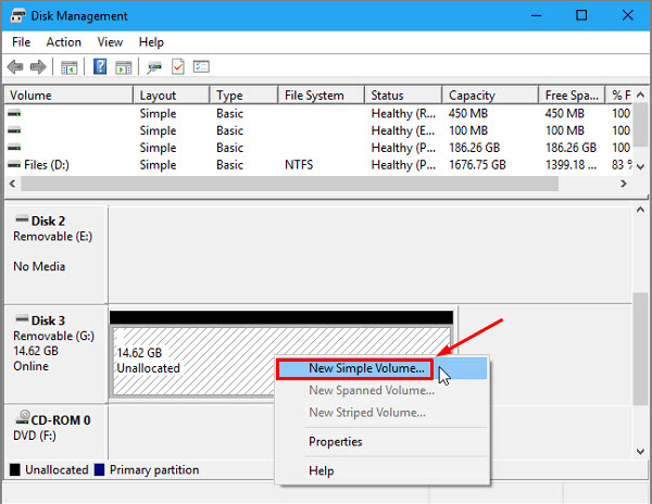 hdd not showing up in disk management