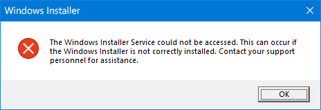 Fix the Issue: Windows Installer Service Could Not Be Accessed ...