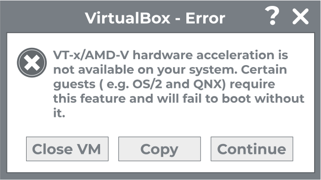 Vt x is not available