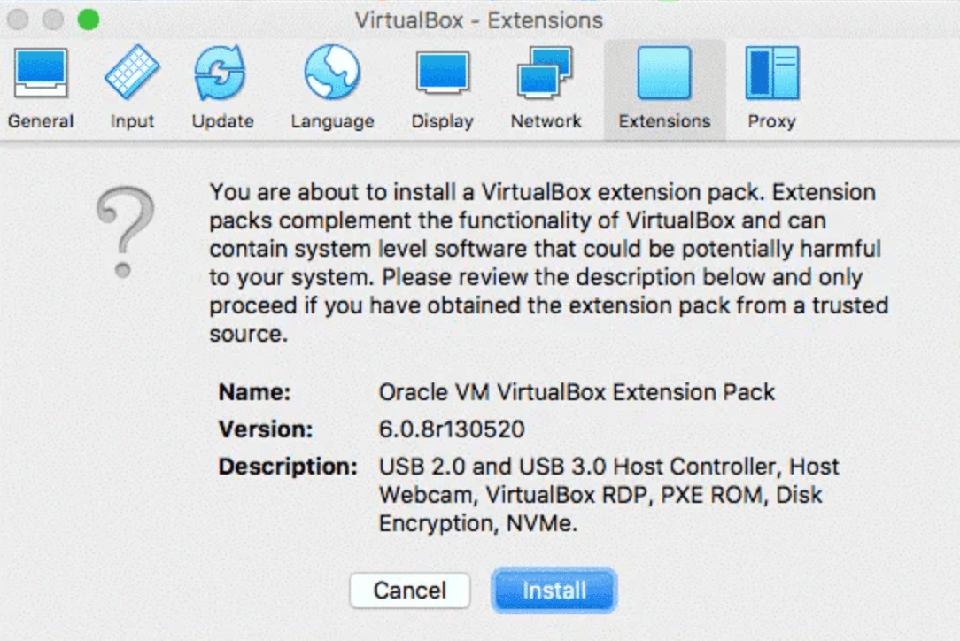 How to Install VirtualBox Extension Pack