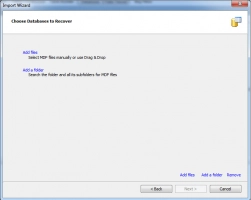Choose database to recover