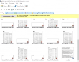 DiskInternals Office Recovery Preview office files that can be recovered.