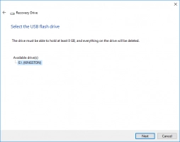 DiskInternals Partition Recovery™ Wählen Sie das USB-Laufwerk, um ein Wiederherstellungslaufwerk zu erstellen