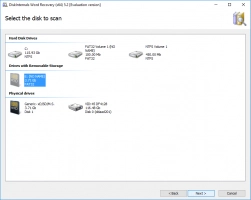 DiskInternals Word Recovery DiskInternals Word Recovery - select the hdd