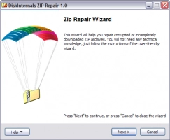 DiskInternals ZIP Repair™ Freeware ZIP Repair
