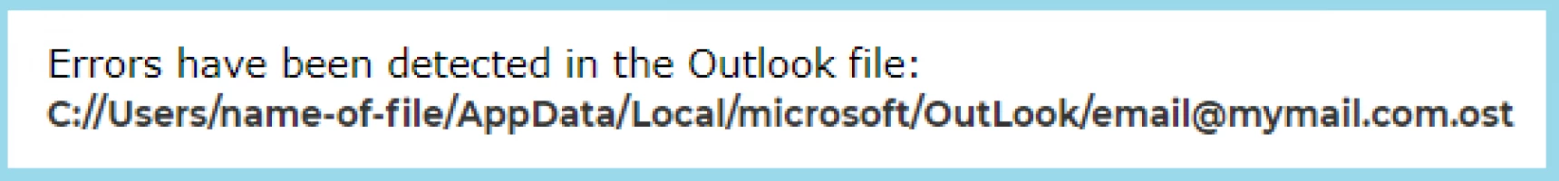 DiskInternals Outlook Recovery errors have been detected in the ost Outlook file