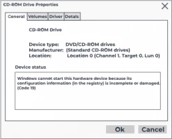 DiskInternals Partition Recovery™ Code 19 error.