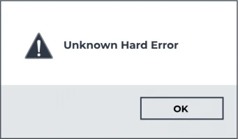 DiskInternals Partition Recovery™ Unknown Hard Error message.
