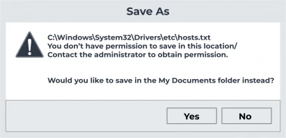 DiskInternals Partition Recovery™ you do not have permission to save files to this location