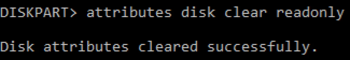 Diskpart- remove the readonly attributes.