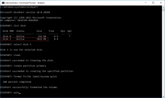 Format USB drive with insert disk error.