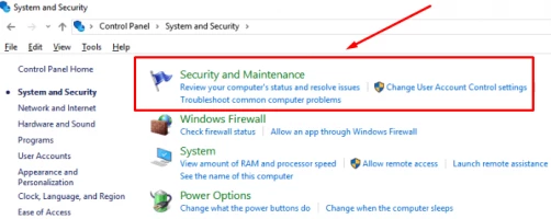 Choose Security and Maintenance