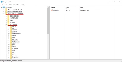 DiskInternals Partition Recovery™ Step1 - Regedit to fix corrupted user profile