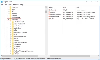 DiskInternals Partition Recovery™ Enter the Microsoft folder in registry editor