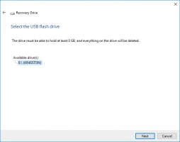 DiskInternals Partition Recovery™ Wählen Sie das USB-Laufwerk, um ein Wiederherstellungslaufwerk zu erstellen