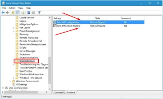 DiskInternals Partition Recovery™ Not Configured beside the Turn Off System Restore