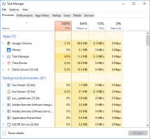 Windows 10 CPU at 100% all the time issue.