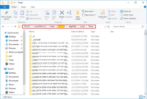 Check if the disappeared folder is in AppData Temp folder.