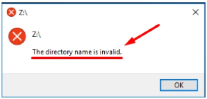 DiskInternals Partition Recovery™ The directory name is invalid error