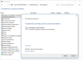 Use Troubleshooter if there is Exception Access Violation error