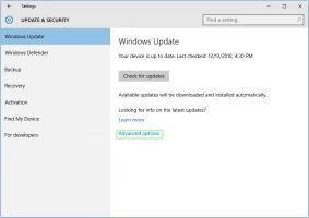 DiskInternals Partition Recovery™ step 1 to fix white screen of death - enter security and update, choose an advanced option