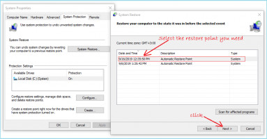 DiskInternals Partition Recovery™ Segundo paso para el uso del punto de restauración.