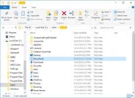 Check if the disappeared folder is in Documnets.