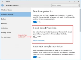 DiskInternals Partition Recovery™ Désactivez temporairement la protection basée sur le cloud et vérifiez si la surutilisation du disque à 100% a disparu