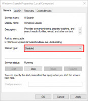 DiskInternals Partition Recovery™ En las propiedades de búsqueda de Windows, elige deshabilitar y evitarás el uso al 100 por ciento del disco