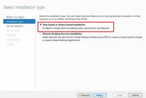 DiskInternals RAID Recovery™ Click Next after selecting Role-based or feature-based installation