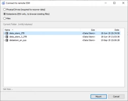 DiskInternals VMFS Recovery™ DiskInternals VMFS Recovery - connect to database via SSH