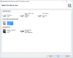 DiskInternals Word Recovery DiskInternals Word Recovery - select the disk storage