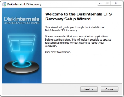 DiskInternals Data Recovery Software DiskInternals EFS Recovery Setup