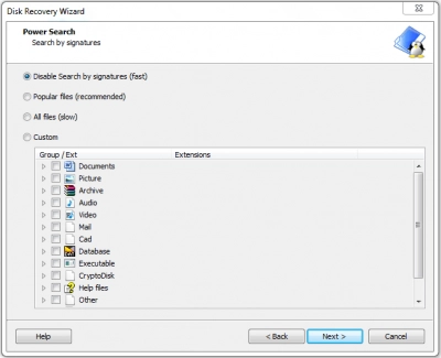 DiskInternals Linux Recovery Linux Recovery select type