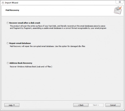 DiskInternals Mail Recovery Express™ Mail Recovery Express import