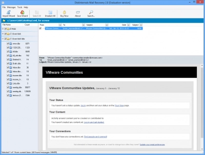 DiskInternals Mail Recovery™ Recovery process: step 2