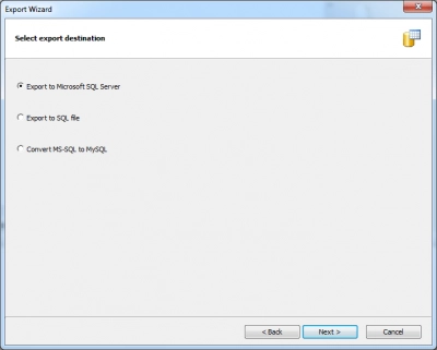 DiskInternals MSSQL Recovery MSSQL Recovery select export destination