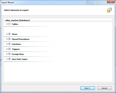 DiskInternals MSSQL Recovery MSSQL Recovery select elements to export