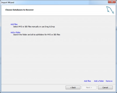 DiskInternals MySQL Recovery MySQL Recovery Choose database