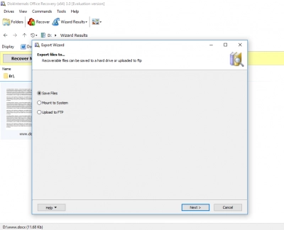 DiskInternals Office Recovery Save MS Office files.