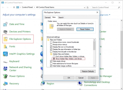 DiskInternals Outlook Recovery Step 1. Make all files visible to solve 0x80040600 error