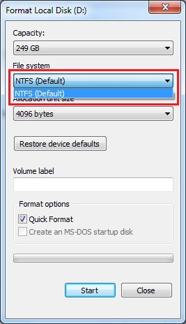 Formater une clé USB en FAT32